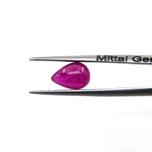 Natural Bangkok Ruby Calibrated Cabochon Pears | 5x7mm & 6x8mm