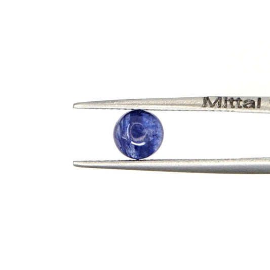 Natural Bangkok Blue Sapphire Calibrated Cabochon Rounds | 5mm & 6mm