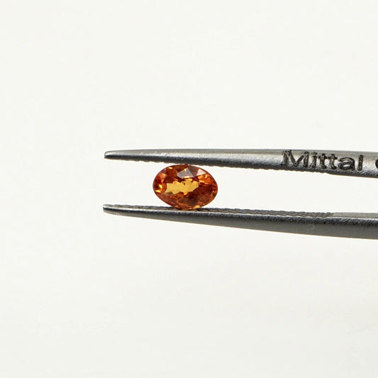 Natural Untreated Bangkok Orange Sapphire Calibrated Ovals | 3x4mm & 4x5mm