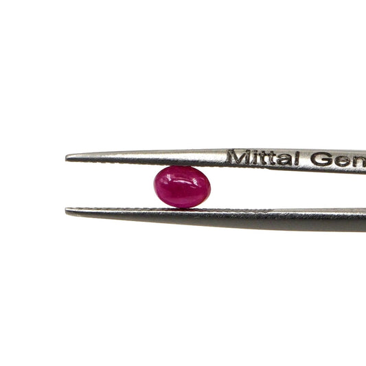 Natural Bangkok Ruby Calibrated Cabochon Ovals | 3x4mm & 4x5mm