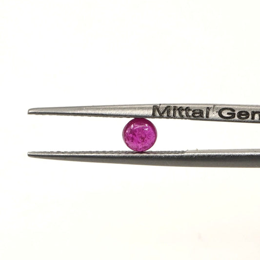 Natural Bangkok Ruby Calibrated Cabochon Rounds | 4mm & 4.5mm
