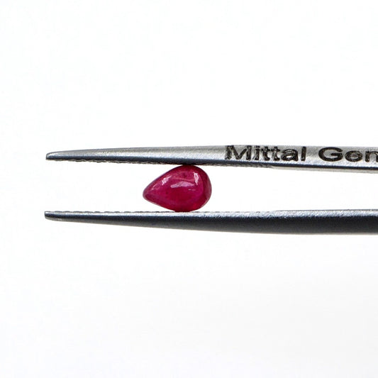 Natural Bangkok Ruby Calibrated Cabochon Pears | 3x5mm & 4x6mm