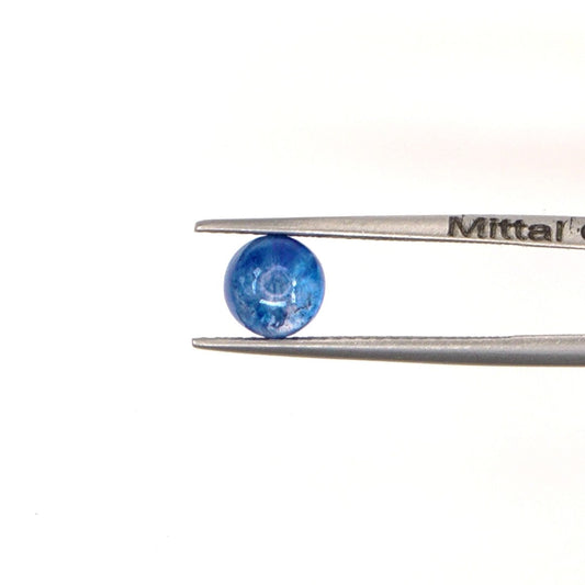 Natural Bangkok Blue Sapphire Calibrated Cabochon Rounds | 5mm & 6mm