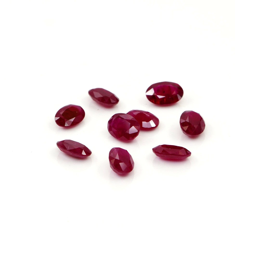 Natural Untreated Mozambique Ruby Calibrated Ovals | 3x5mm & 4x6mm