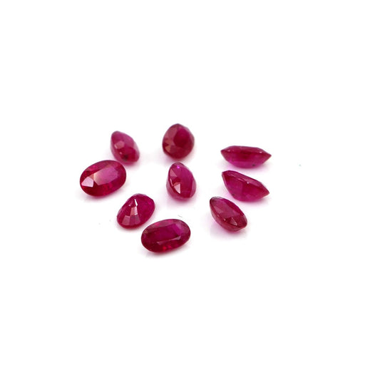 Natural Untreated Mozambique Ruby Calibrated Ovals | 3x5mm & 4x6mm