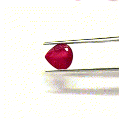 Natural Ruby Calibrated Fissure Filled Hearts | AAA Quality