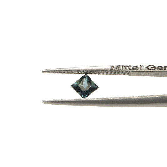 Natural Untreated Australian Teal Sapphire Calibrated Squares | 4mm & 4.5mm