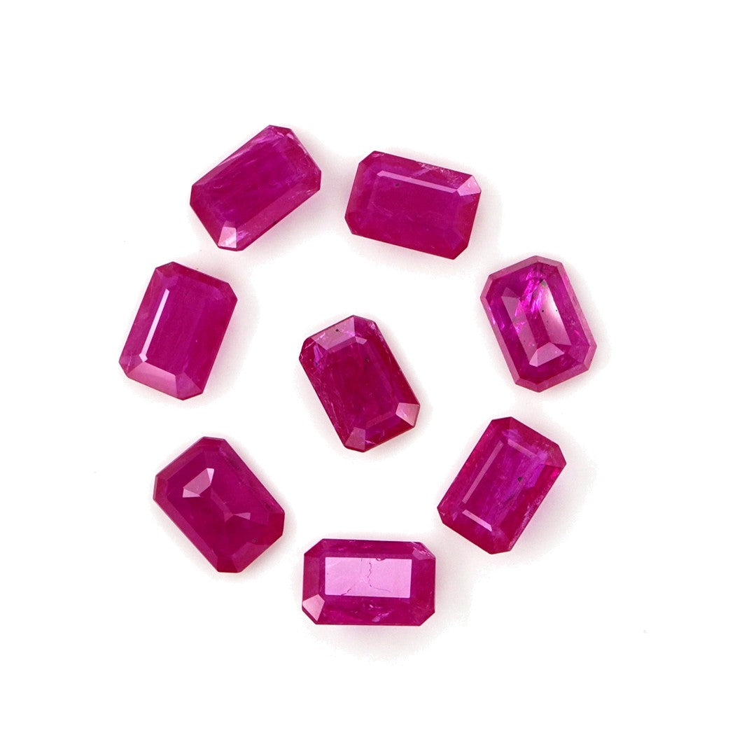 Natural Untreated Mozambique Ruby Calibrated Octagons | 5x7mm & 6x8mm