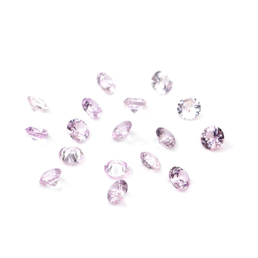Natural Untreated Mozambique Pink Sapphire Calibrated Rounds | 2mm & 2.5mm