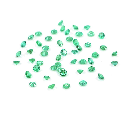 Natural Zambian Emerald Calibrated Rounds | 1mm & 1.5mm