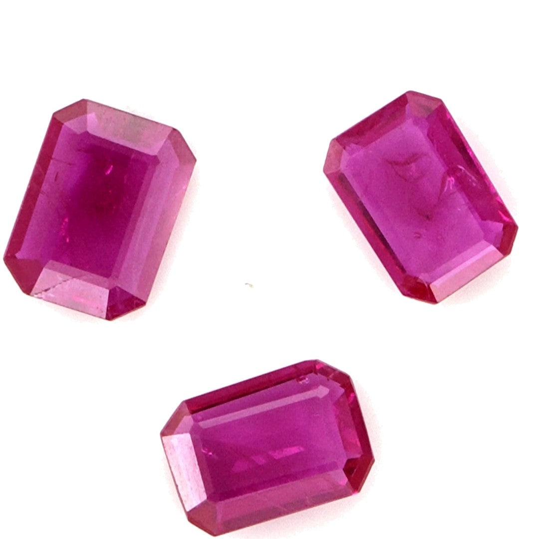 Natural Untreated Burma Ruby Calibrated Octagons | 5x7mm & 6x8mm