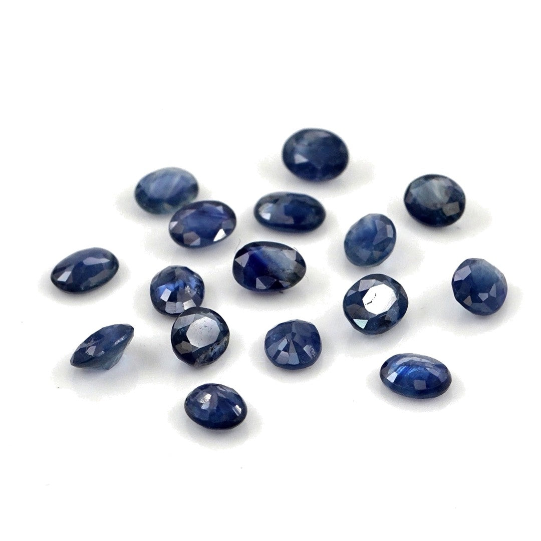 Natural Untreated Blue Sapphire Calibrated Ovals | 3x4mm & 4x5mm