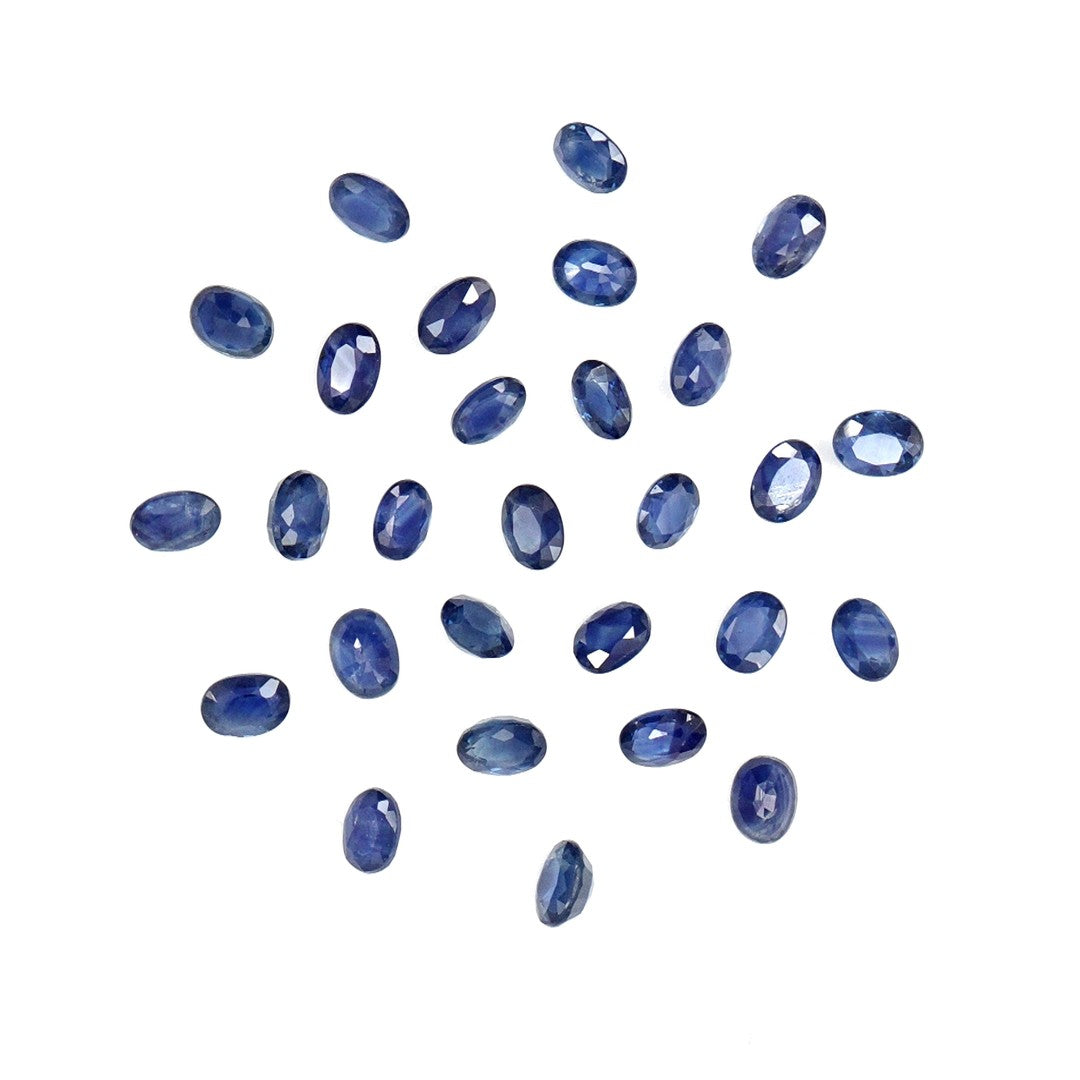 Natural Untreated Blue Sapphire Calibrated Ovals | 3x4mm & 4x5mm