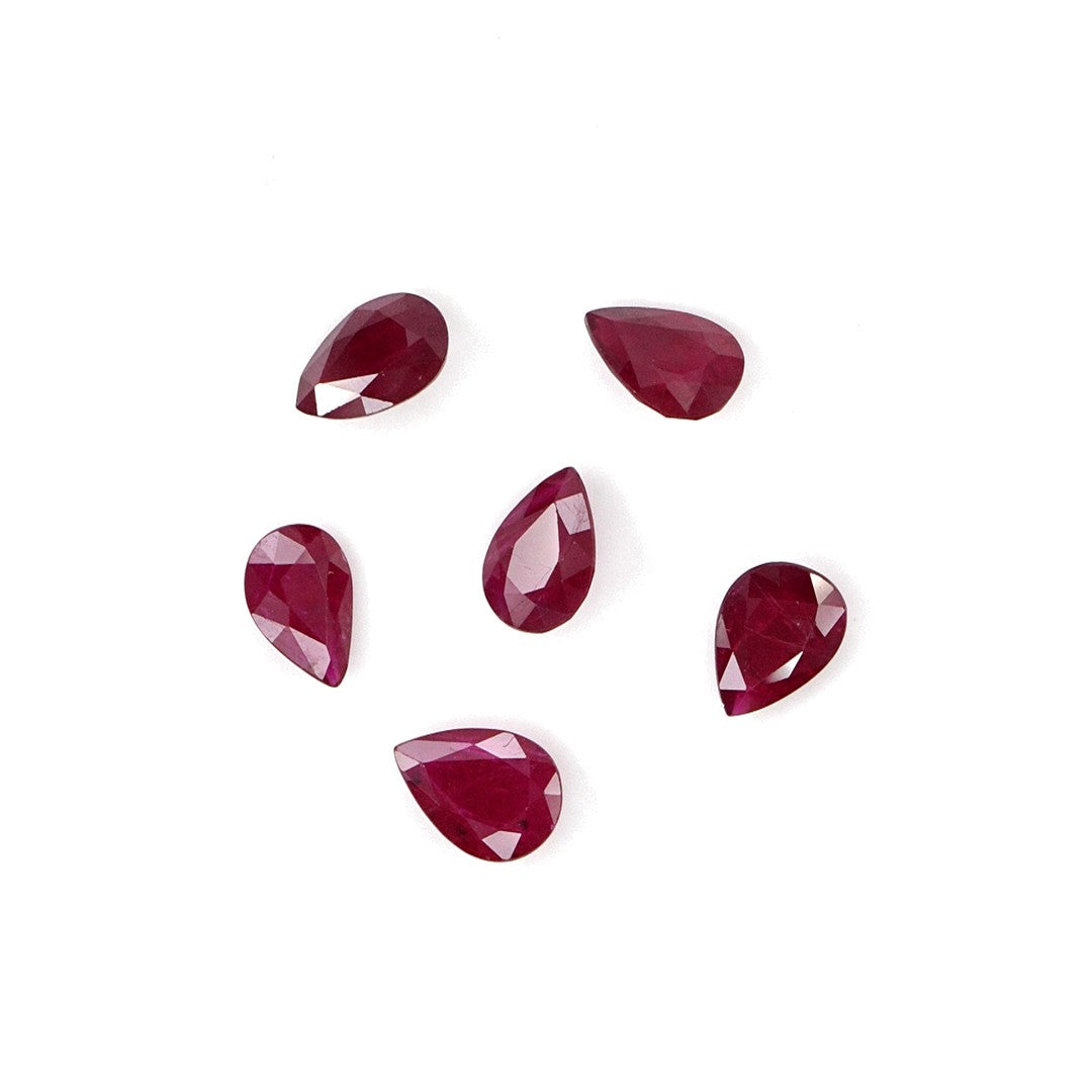 Natural Untreated African Ruby Calibrated Pears | 5x7mm & 6x8mm