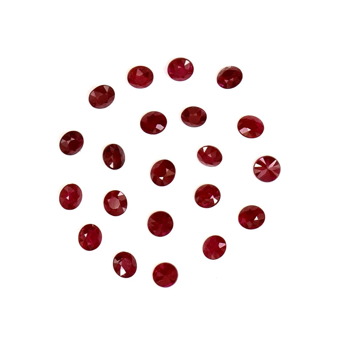 Natural Untreated African Ruby Calibrated Rounds | 2mm & 2.5mm