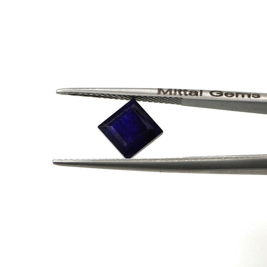 Natural Bangkok Blue Sapphire Calibrated Squares | 7mm & 8mm
