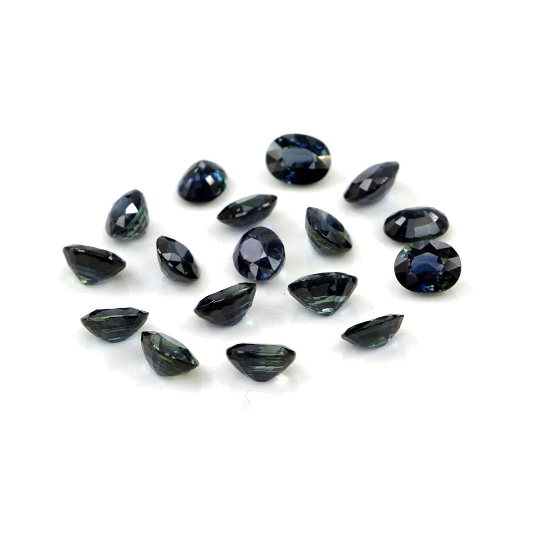 Natural Untreated Blue Sapphire Calibrated Ovals | 3x4mm & 4x5mm