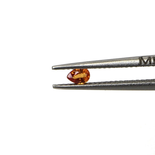 Natural Untreated Orange Sapphire Calibrated Pears | 3x4mm & 4x5mm