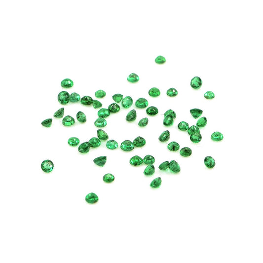 Natural Zambian Emerald Calibrated Rounds | 1.5mm & 1.75mm
