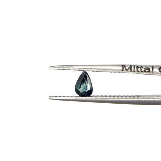 Natural Untreated Teal Sapphire Calibrated Pears | 3x5mm & 4x6mm