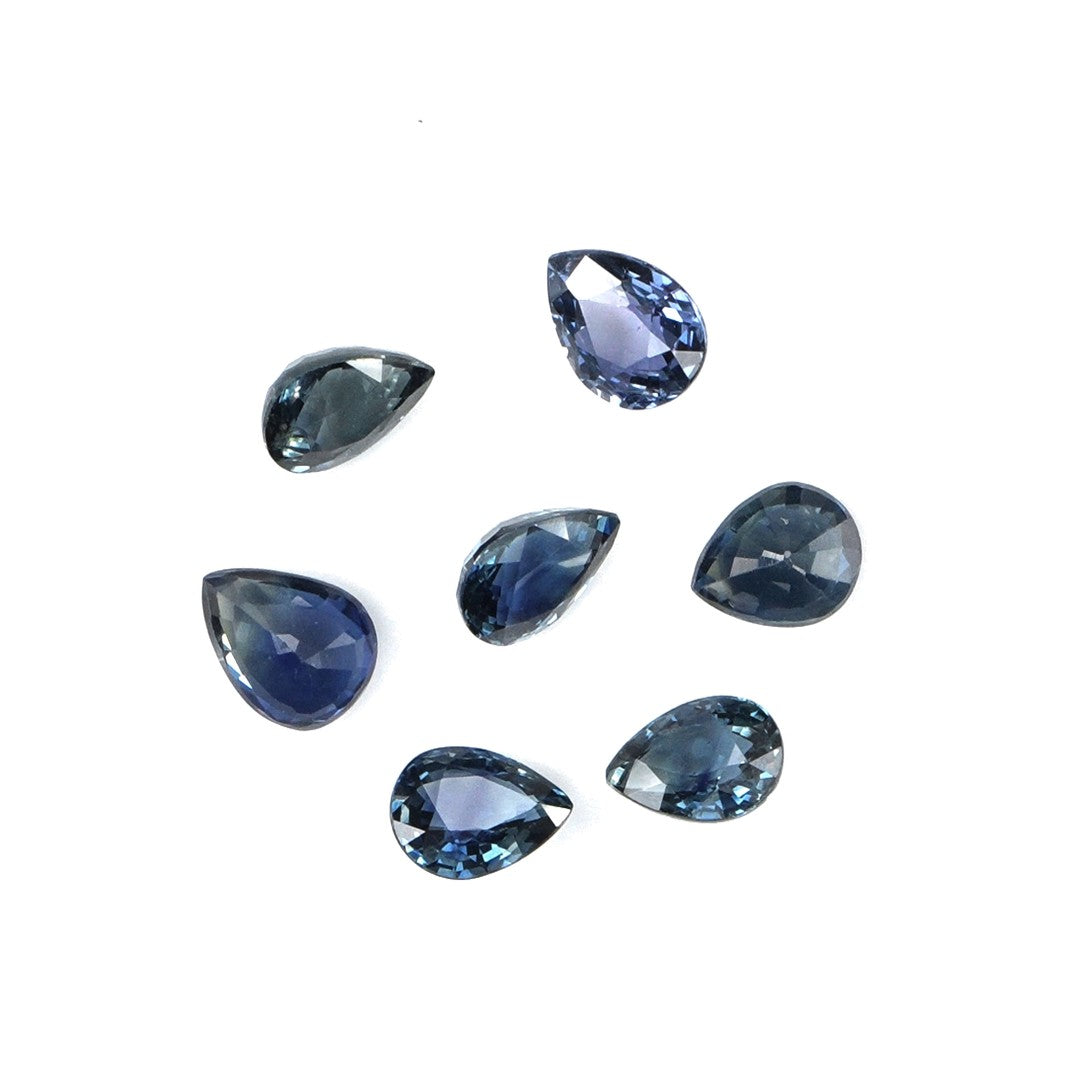 Natural Untreated Blue Sapphire Calibrated Pears | 3x4mm & 4x5mm
