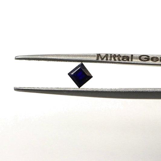 Natural Bangkok Blue Sapphire Calibrated Squares | 3mm & 3.5mm