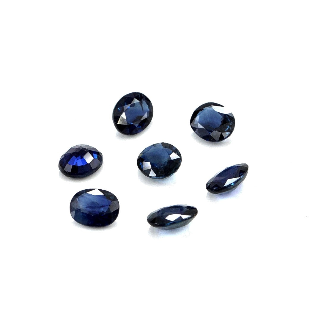 Natural Untreated Australian Blue Sapphire Calibrated Ovals | 5x6mm & 6x7mm