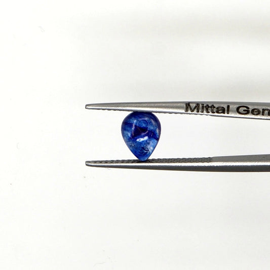 Natural Bangkok Blue Sapphire Calibrated Cabochon Pears | 5x7mm & 6x8mm