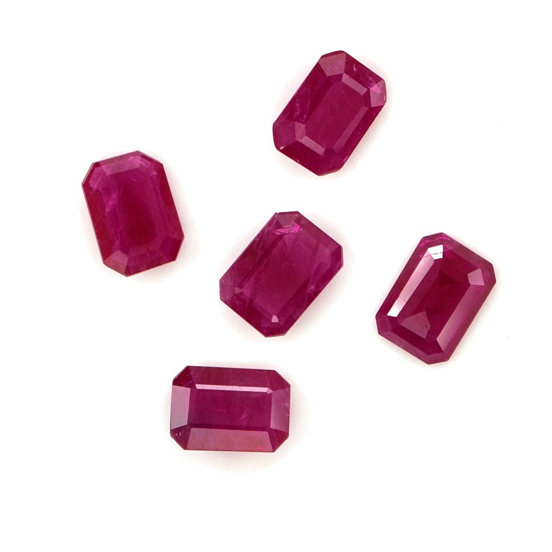 Natural Untreated Burma Ruby Calibrated Octagons | 5x7mm & 6x8mm