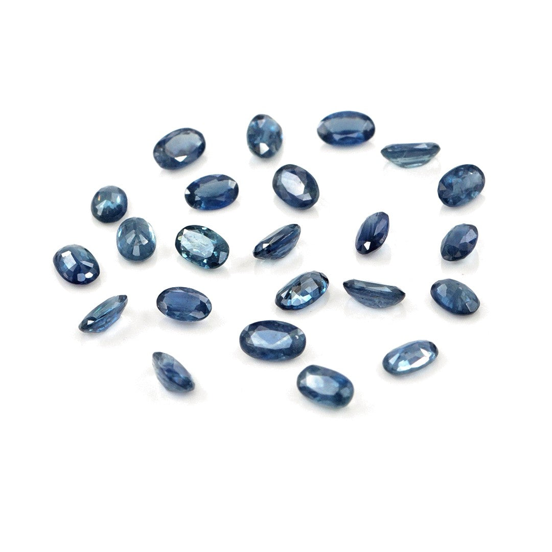 Natural Untreated Blue Sapphire Calibrated Ovals | 3x5mm & 4x6mm