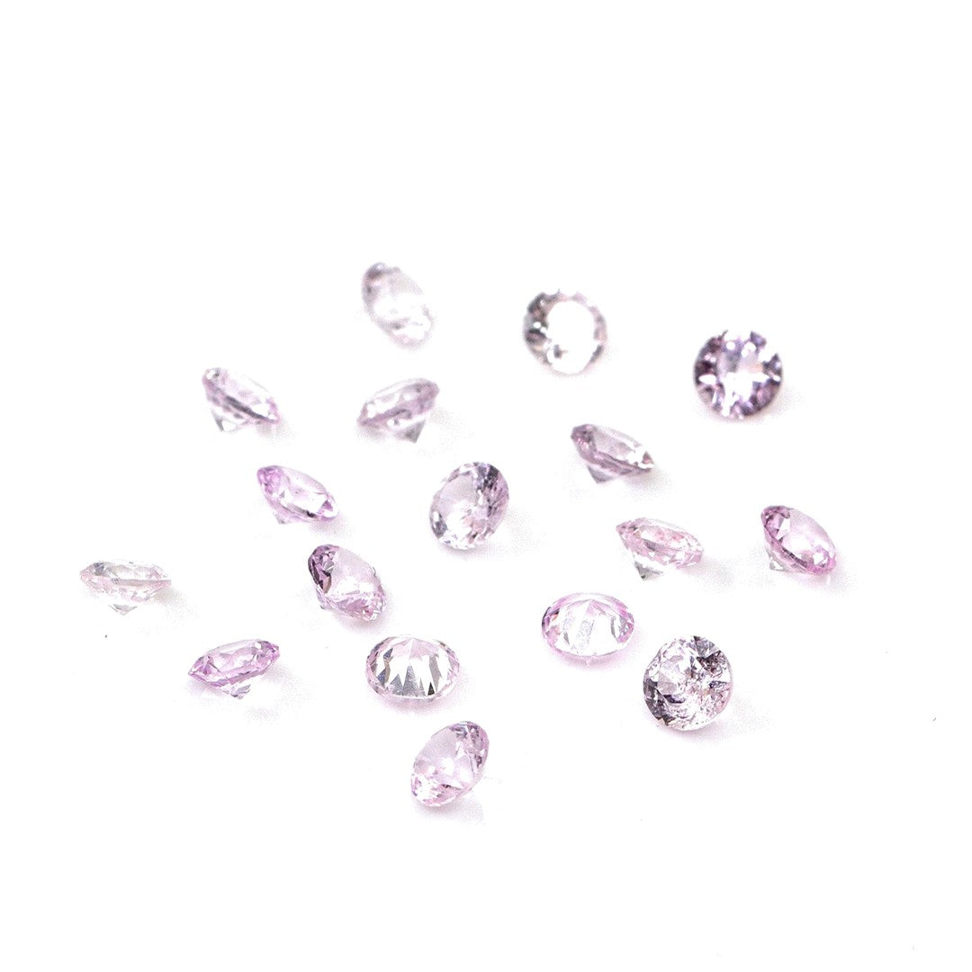 Natural Untreated Mozambique Pink Sapphire Calibrated Rounds | 2mm & 2.5mm