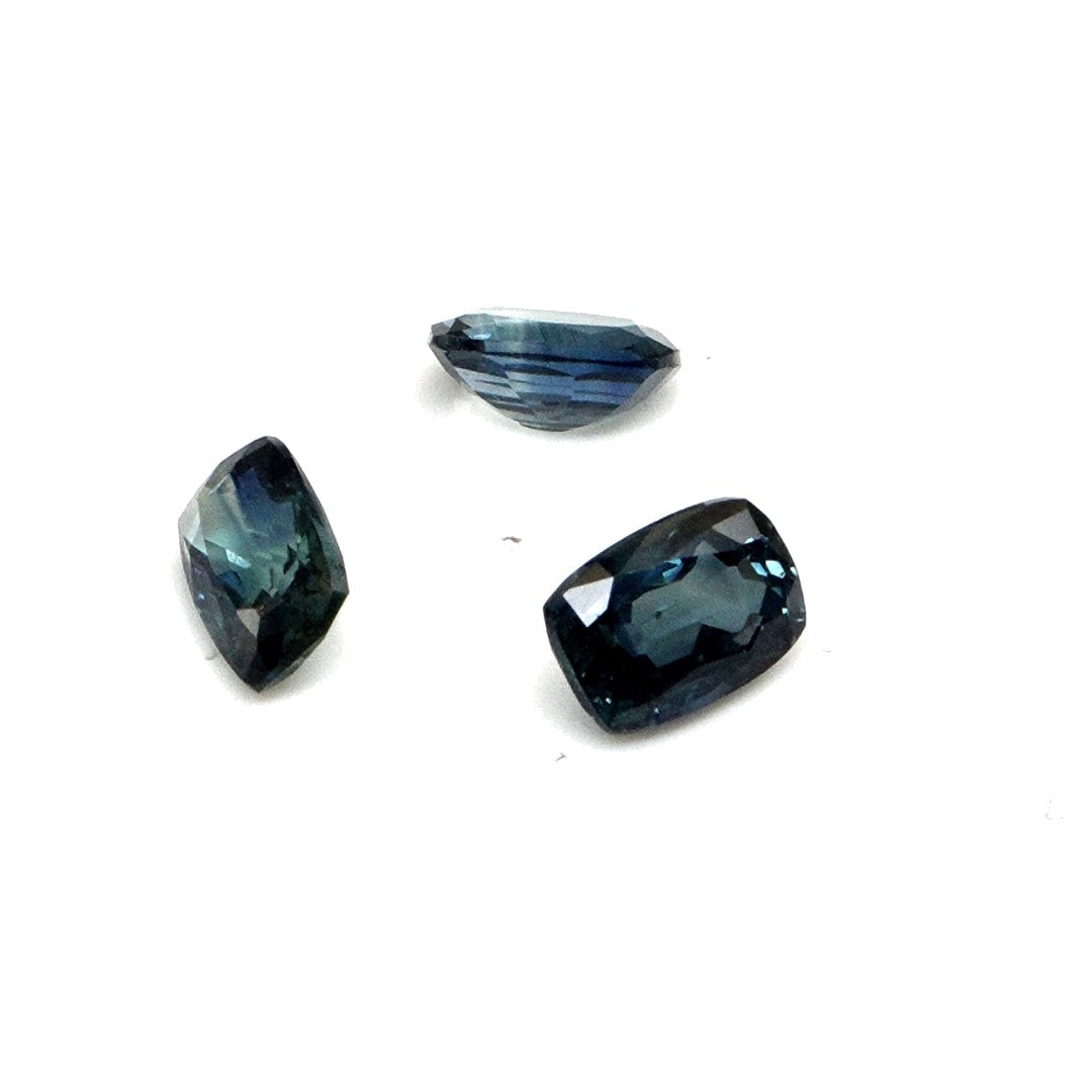 Natural Untreated Australian Teal Sapphire Calibrated Long Cushions | 3x4mm & 4x5mm