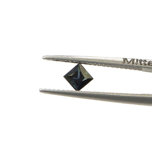 Natural Untreated Australian Teal Sapphire Calibrated Squares | 4mm & 4.5mm