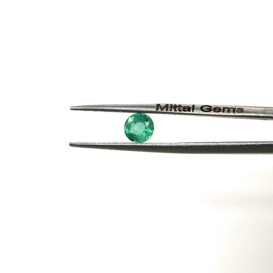 Natural Zambian Emerald Calibrated Rounds | 4mm & 4.5mm