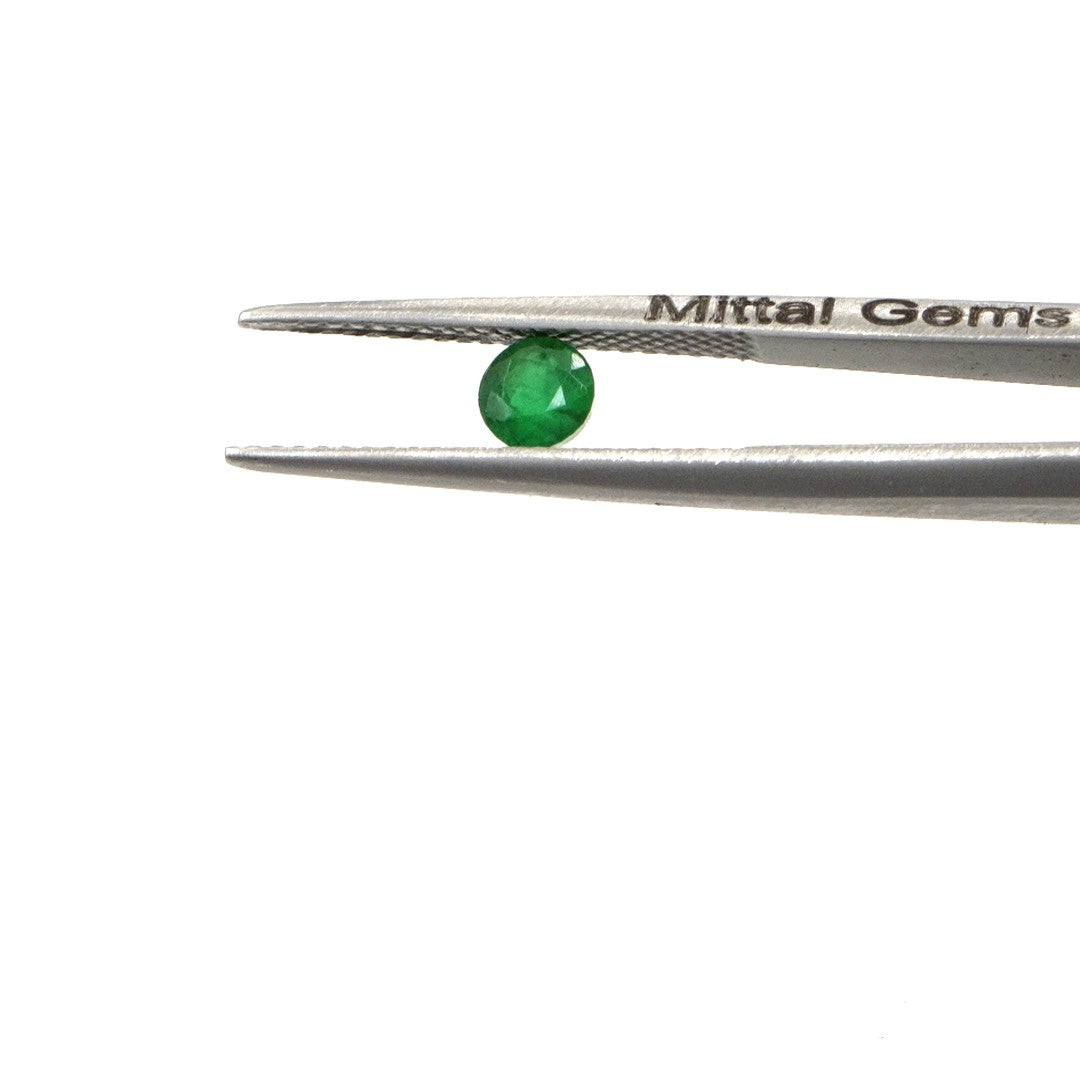 Natural Zambian Emerald Calibrated Rounds | 4mm & 4.5mm