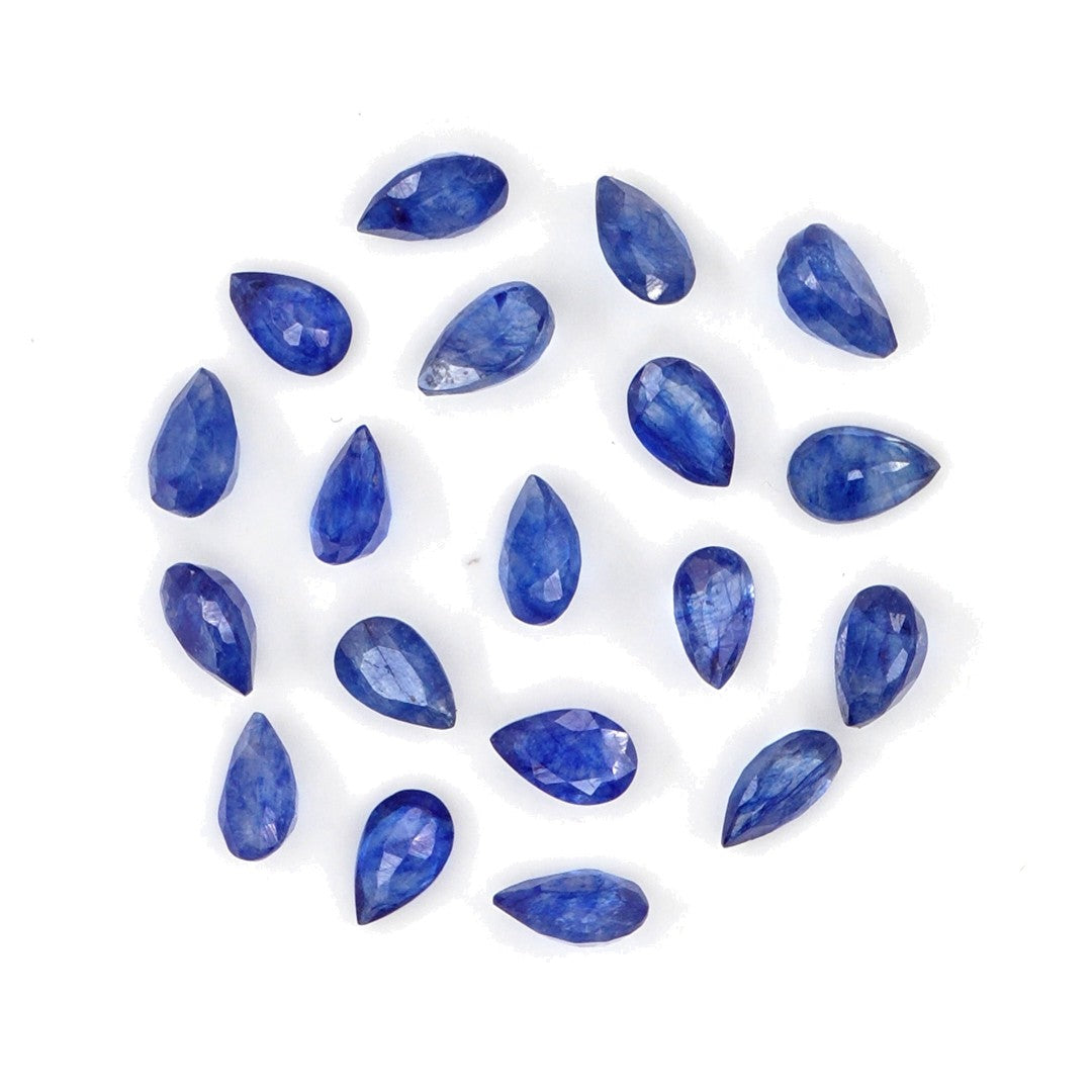 Natural Bangkok Blue Sapphire Calibrated Pears | 3x5mm & 4x6mm