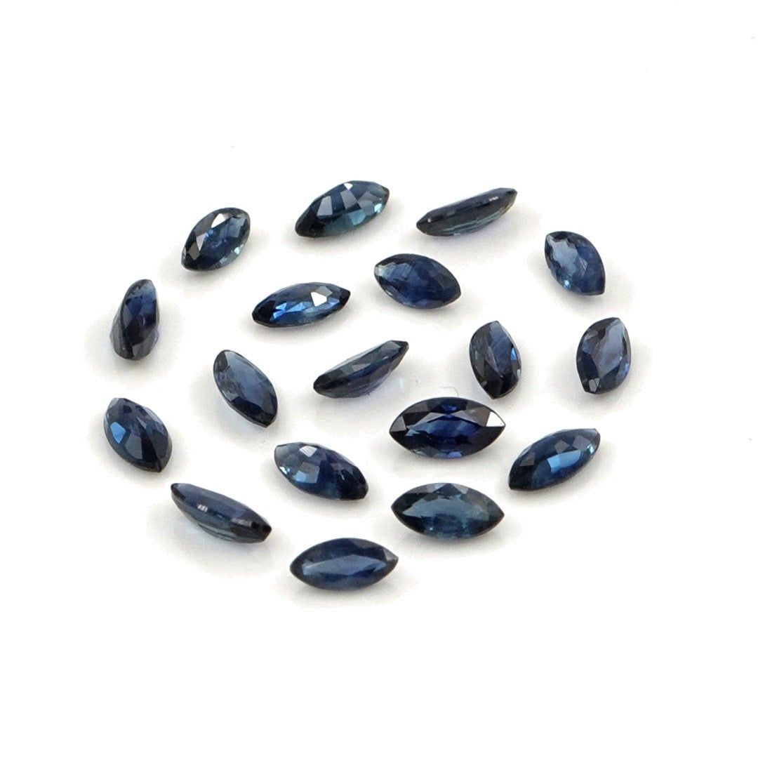 Natural Untreated Blue Sapphire Calibrated Marquise | 1.5x3mm & 2x4mm