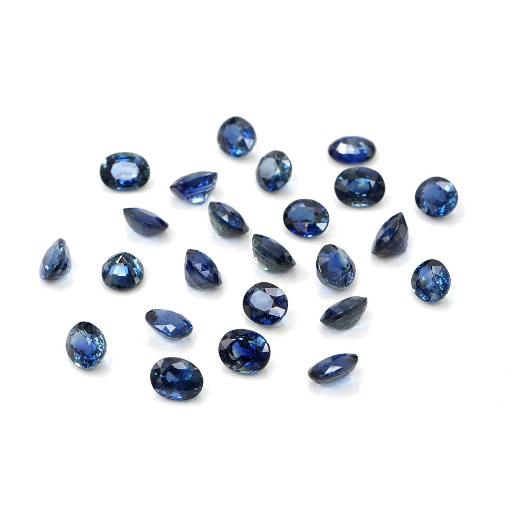 Natural Untreated Blue Sapphire Calibrated Ovals | 3x4mm & 4x5mm