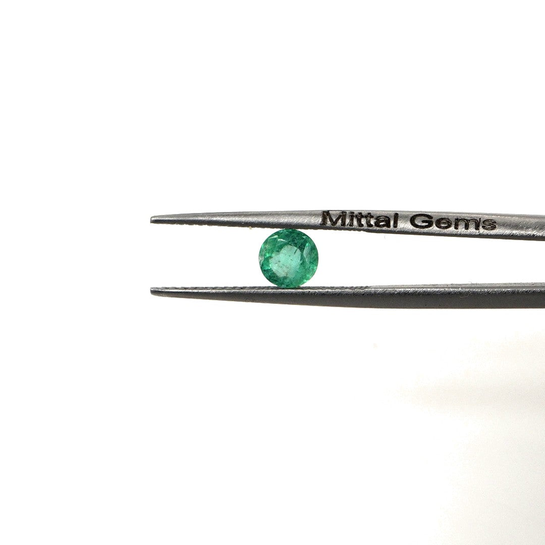Natural Zambian Emerald Calibrated Rounds | 4mm & 4.5mm