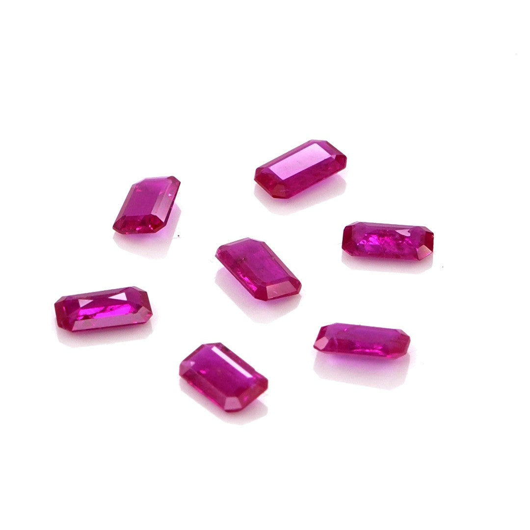 Natural Untreated Mozambique Ruby Calibrated Octagons | 3x5mm & 4x6mm