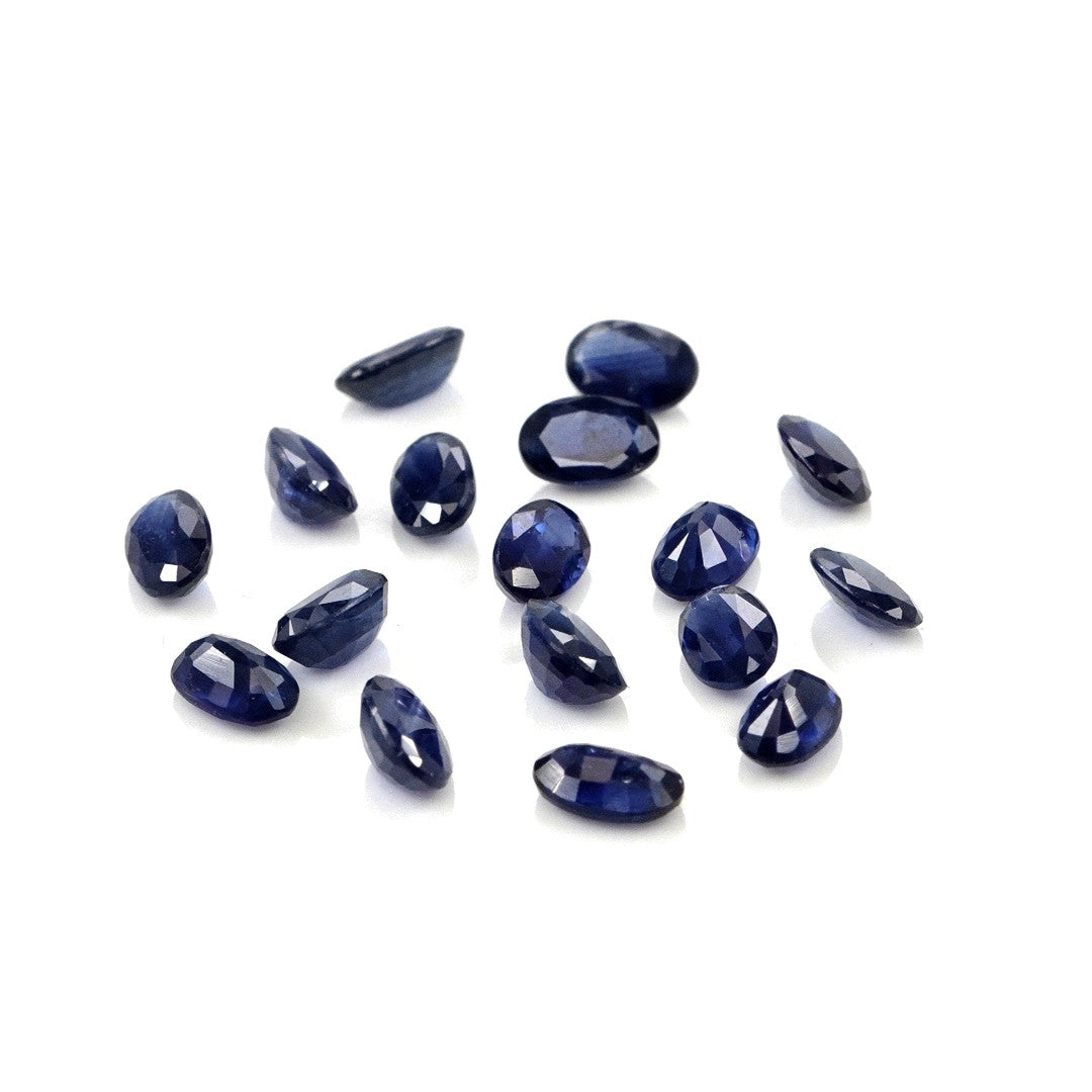 Natural Untreated Blue Sapphire Calibrated Ovals | 3x5mm & 4x6mm