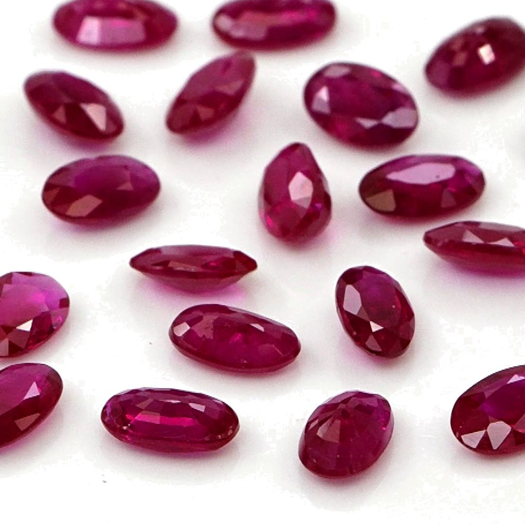 Natural Untreated Burma Ruby Calibrated Ovals | 3x5mm & 4x6mm