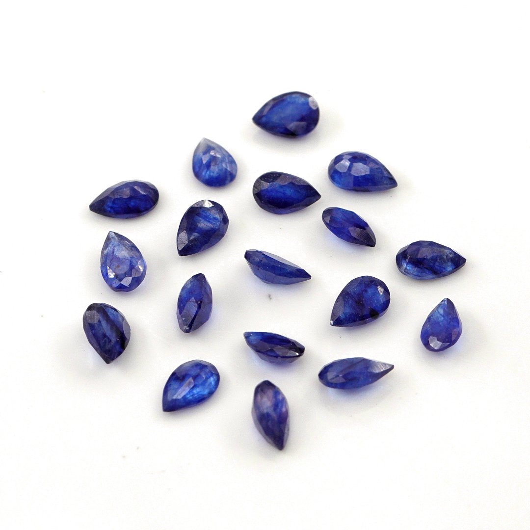 Natural Bangkok Blue Sapphire Calibrated Pears | 3x5mm & 4x6mm