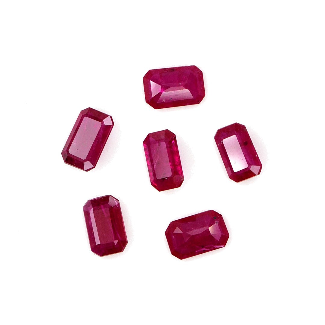 Natural Untreated Mozambique Ruby Calibrated Octagons | 3x5mm & 4x6mm