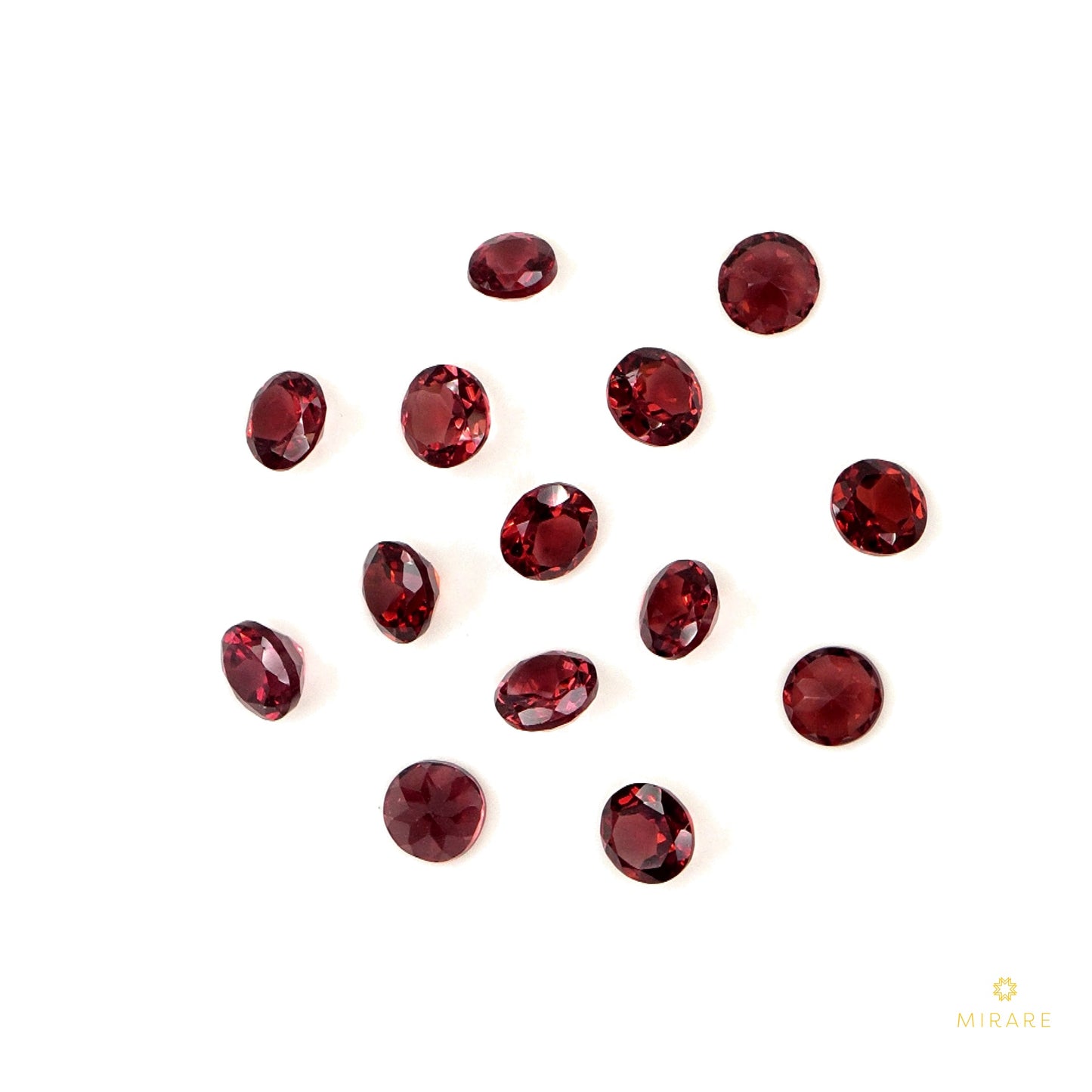 Natural Mozambique Garnet Calibrated Rounds | 3mm & 4mm