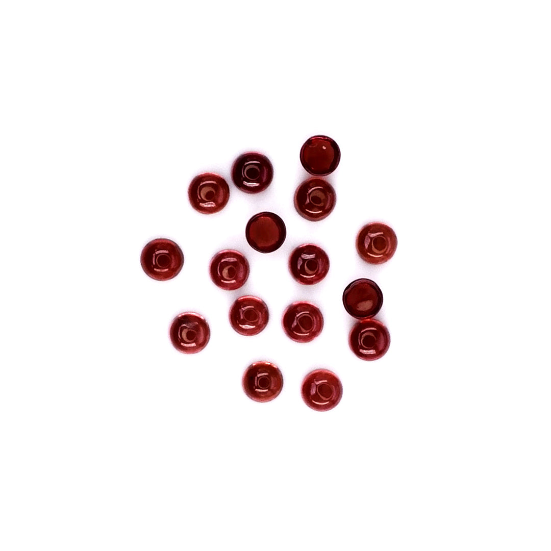 Natural Garnet Calibrated Cabochon Rounds | 3mm & 4mm