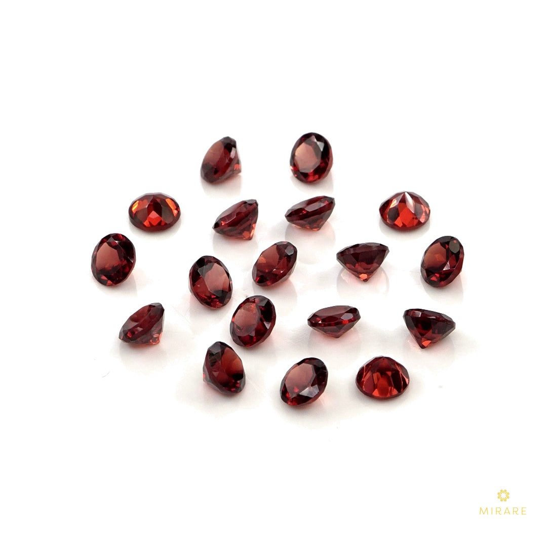 Natural Mozambique Garnet Calibrated Rounds | 5mm & 6mm