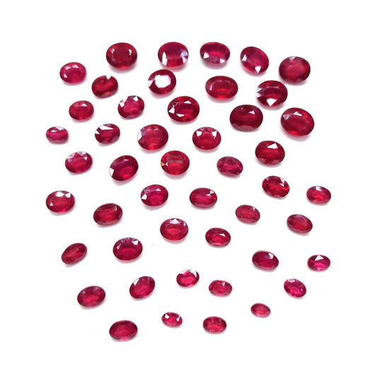 calibrated fissure filled rubies by mittal gems