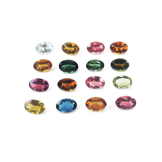 100% Natural Tourmaline Multi Color Calibrated 6x4mm Ovals