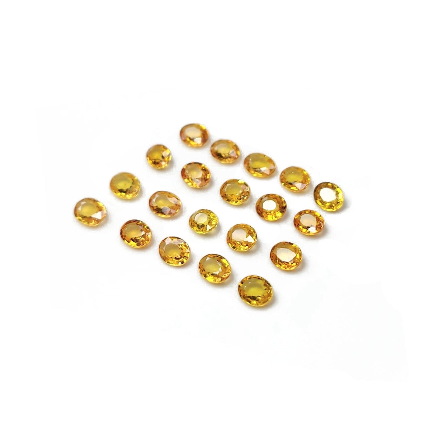100% Natural Yellow Sapphire Heated Calibrated 5x4mm Ovals